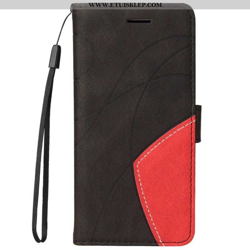 Etui Folio do Samsung Galaxy M52 5G z Łańcuch Linia Tuszu Do Smyczy